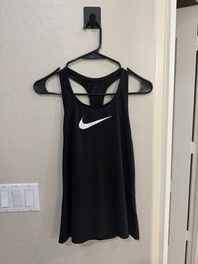 Nike Black Tank Top with White Swoosh